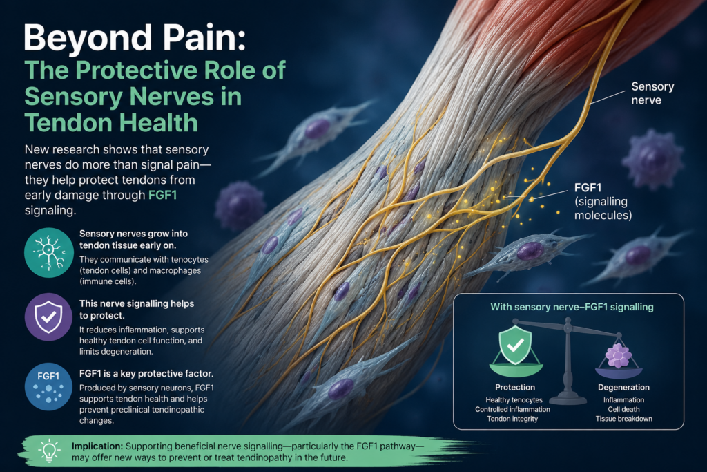 The protective role of sensory nerves in tendon health